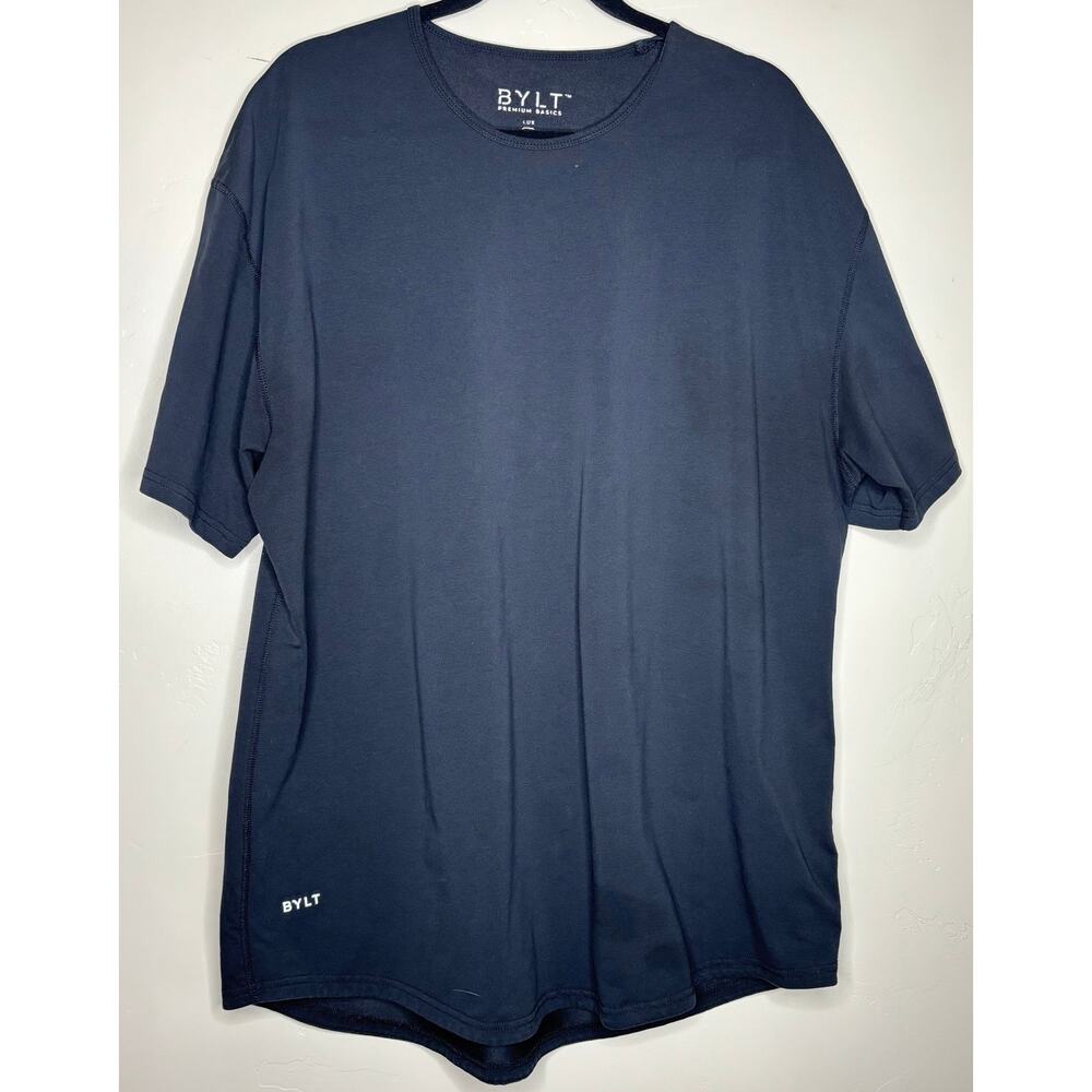 BYLT Lux Drop Cut Tee Short Sleeve Signature Black T Shirt Mens Size XXL